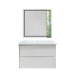 Mueble de Baño 2 Gavetas F-5036 + Lavatorio + Espejo Led