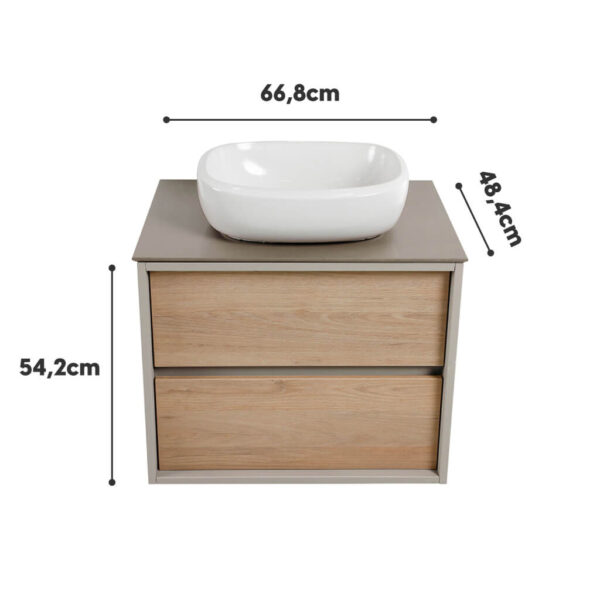 Mueble de Baño Cascade Plus + Lavatorio Blanco