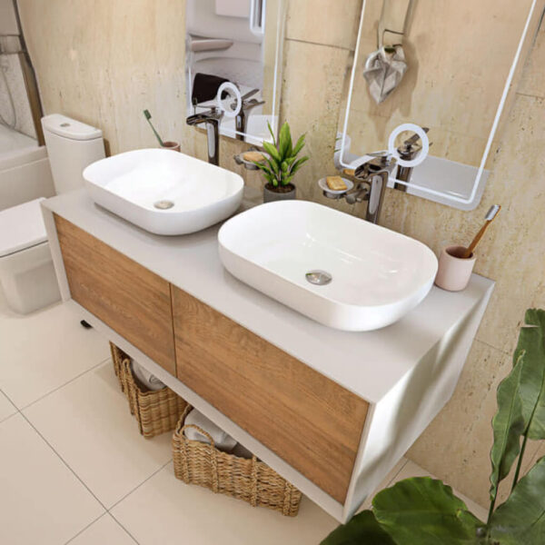 Mueble de Baño Sol F-5072 Doble Lavatorio