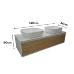 Mueble de Baño Sol F-5072 Doble Lavatorio